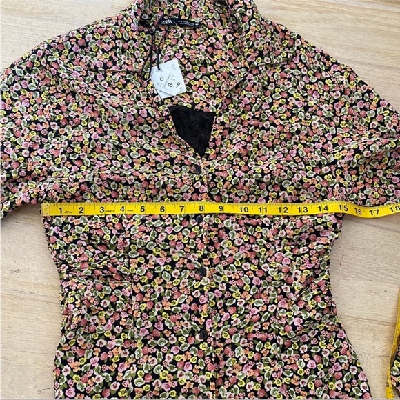 Zara floral retro mini dress BLOGGERS FAVORITE!! NWT - Picture 10 of 13